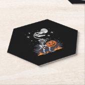 Dessous-de-verre En Papier Dinosaure d'Halloween Saurus éffrayant (Incliné)