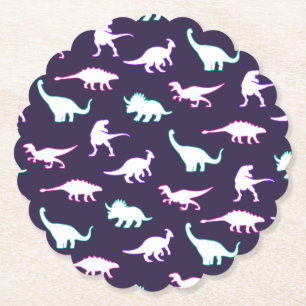 Dessous-de-verre En Papier Dinosaure motif de dinosaure de bande dessinée co