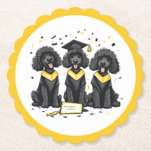 Dessous-de-verre En Papier Diplôme Chiens de caniche standard