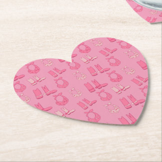 Dessous-de-verre En Papier Dismal Pink Heart Coaster Cowboy Boots Bandanas