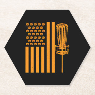 Dessous-de-verre En Papier Disque Golf Halloween USA DRAPEAU POUR DISCGOLF PL