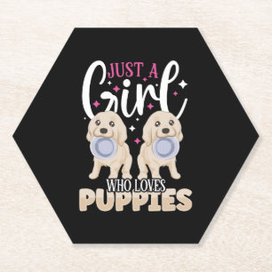 Dessous-de-verre En Papier DOG PUPPIE juste une fille qui aime les chiots