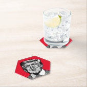 DESSOUS-DE-VERRE EN PAPIER DONALD TRUMP (En situation)