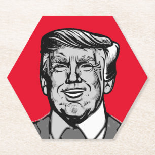 DESSOUS-DE-VERRE EN PAPIER DONALD TRUMP