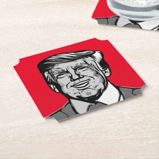 DESSOUS-DE-VERRE EN PAPIER DONALD TRUMP (Incliné)