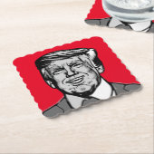 DESSOUS-DE-VERRE EN PAPIER DONALD TRUMP (Incliné)