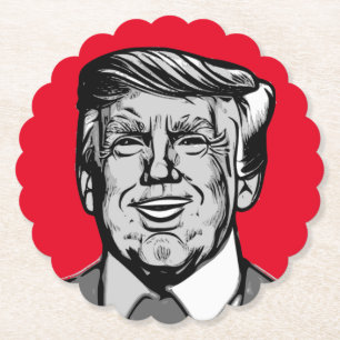 DESSOUS-DE-VERRE EN PAPIER DONALD TRUMP