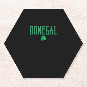 Dessous-de-verre En Papier Donegal Text et Shamrock irlandais Green Print T-S