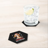 Dessous-de-verre En Papier Doodle All The Way Funny Goldendoodle Santa Hat Ch (En situation)