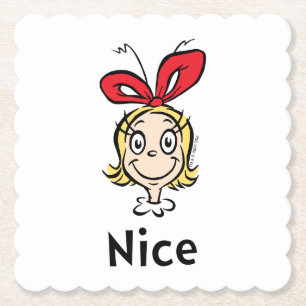 Dessous-de-verre En Papier Dr. Seuss   Cindy-Lou Who est gentille