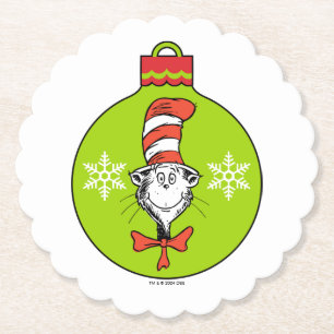 Dessous-de-verre En Papier Dr. Seuss   Grinch   Chapeau melon classique
