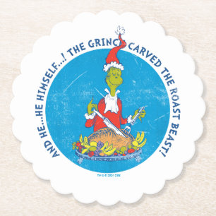 Dessous-de-verre En Papier Dr. Seuss   Grinch   Rôti de Noël