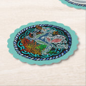 Dessous-de-verre En Papier Dragon celtique (Incliné)