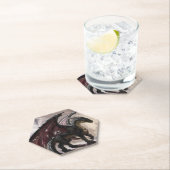 Dessous-de-verre En Papier Dragon Dans La Grotte (En situation)