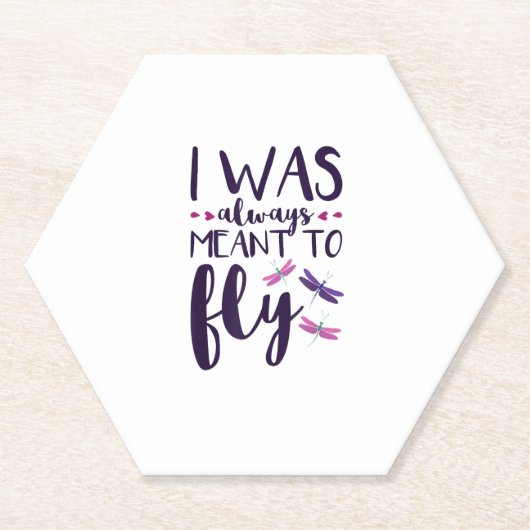 Dessous-de-verre En Papier Dragonflies J'Étais Toujours Destiné À Voler Drago (Devant)