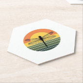 Dessous-de-verre En Papier Dragonfly Retro (2) (Incliné)