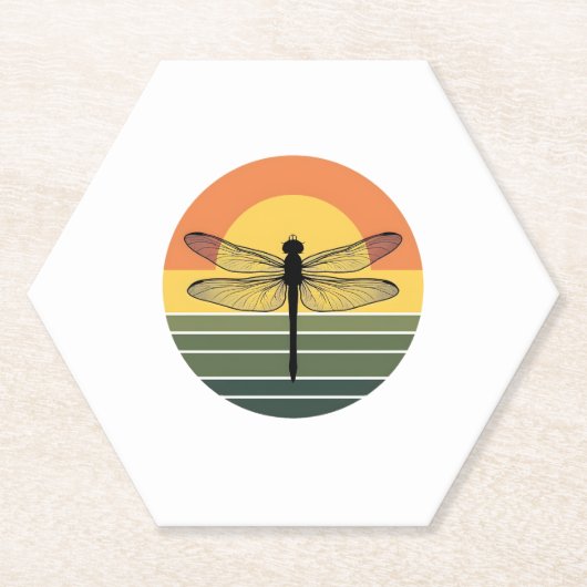 Dessous-de-verre En Papier Dragonfly Retro (2) (Devant)