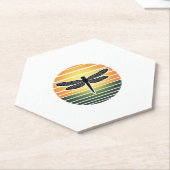 Dessous-de-verre En Papier Dragonfly Retro (3) (Incliné)