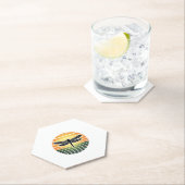 Dessous-de-verre En Papier Dragonfly Retro (3) (En situation)