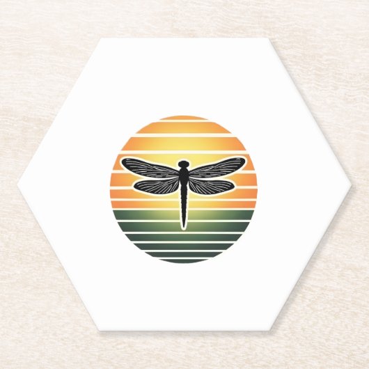 Dessous-de-verre En Papier Dragonfly Retro (3) (Devant)