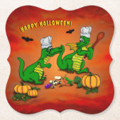 Dessous-de-verre En Papier Dragons - Joyeux Halloween ! Aujourd'hui je vais c (Devant)