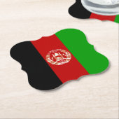 Dessous-de-verre En Papier Drapeau Afghanistan (Incliné)