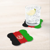 Dessous-de-verre En Papier Drapeau Afghanistan (En situation)