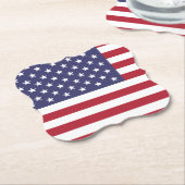 Dessous-de-verre En Papier Drapeau américain (Incliné)