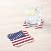 Dessous-de-verre En Papier Drapeau américain (En situation)