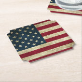 Dessous-de-verre En Papier Drapeau américain (Incliné)