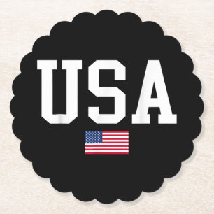 Dessous-de-verre En Papier Drapeau américain patriotique USA pour hommes femm