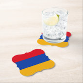 Dessous-de-verre En Papier Drapeau arménien (En situation)
