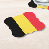 Dessous-de-verre En Papier Drapeau belge (Incliné)