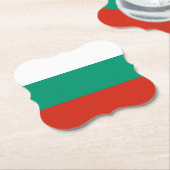 Dessous-de-verre En Papier Drapeau Bulgarie (Incliné)