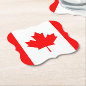 Dessous-de-verre En Papier Drapeau canadien (Incliné)