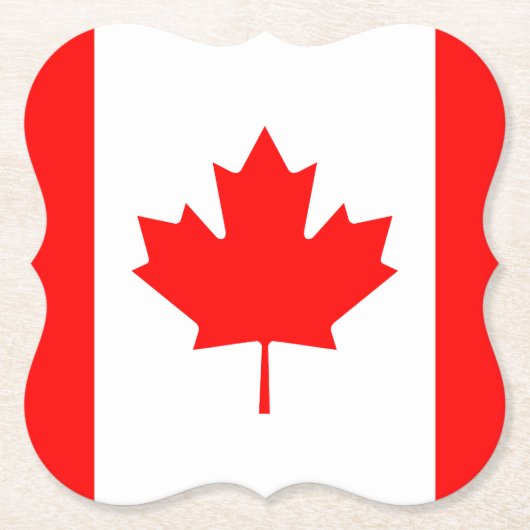Dessous-de-verre En Papier Drapeau canadien (Devant)