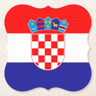 Dessous-de-verre En Papier Drapeau Croatie