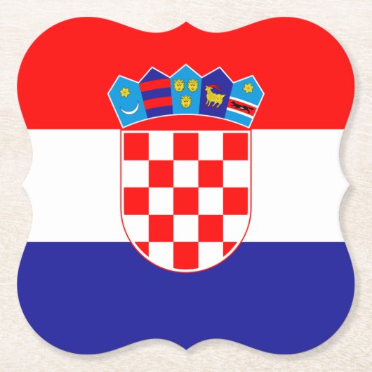 Dessous-de-verre En Papier Drapeau Croatie (Devant)