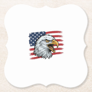 Dessous-de-verre En Papier Drapeau d'aigle patriotique dessin vectoriel vinta