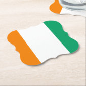 Dessous-de-verre En Papier Drapeau de Côte d'Ivoire (Incliné)
