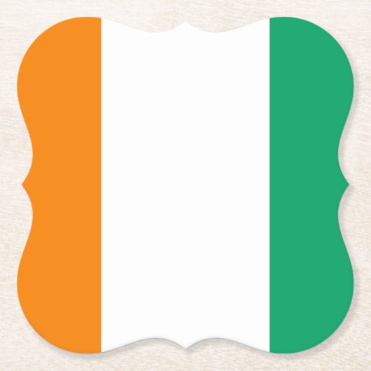 Dessous-de-verre En Papier Drapeau de Côte d'Ivoire (Devant)