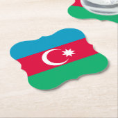 Dessous-de-verre En Papier Drapeau de l'Azerbaïdjan (Incliné)