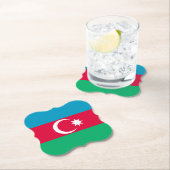 Dessous-de-verre En Papier Drapeau de l'Azerbaïdjan (En situation)