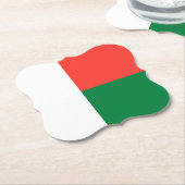 Dessous-de-verre En Papier Drapeau de Madagascar (Incliné)