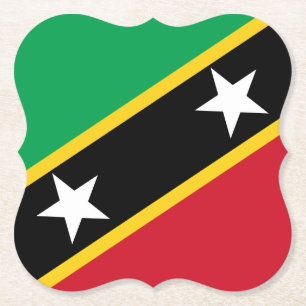 Dessous-de-verre En Papier Drapeau de Saint-Kitts-et-Nevis