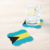 Dessous-de-verre En Papier Drapeau des Bahamas (En situation)