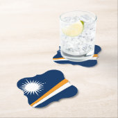 Dessous-de-verre En Papier Drapeau des Îles Marshall (En situation)