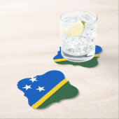 Dessous-de-verre En Papier Drapeau des Îles Salomon (En situation)