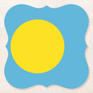 Dessous-de-verre En Papier Drapeau des Palaos