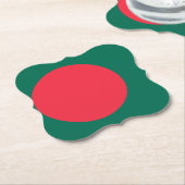 Dessous-de-verre En Papier Drapeau du Bangladesh (Incliné)